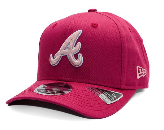 Kappe New Era - MLB World Series 9FIFTY Original Fit - Atlanta Braves - Burgundy / Pink