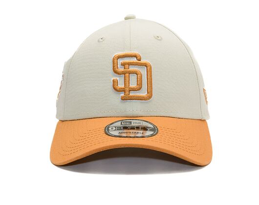 Kappe New Era - MLB World Series Patch 9FORTY - San Diego Padres - Cream / Ochre