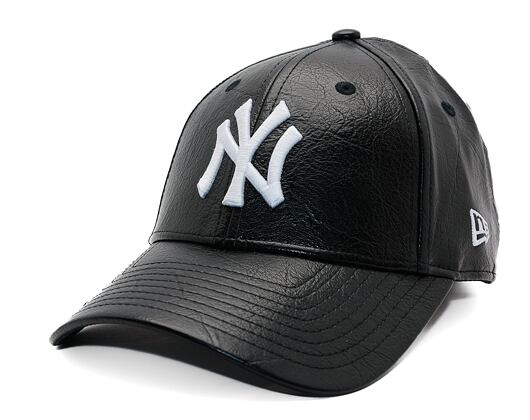 Damen Kappe New Era - MLB Crinkled PU 9FORTY - NY Yankees - Black / White