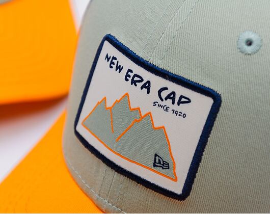 Kinder Cap New Era - Outdoor 9FORTY TRUCKER - Mintgrün / Papaya Orange