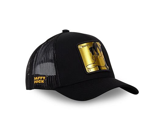 Kappe Capslab - Trucker Looney Tunes - Daffy Duck Metallplättchen - Schwarz / Gold