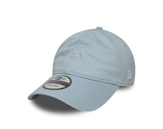 Kappe New Era - Slogan 9TWENTY Slow Down - Baby Blue / White