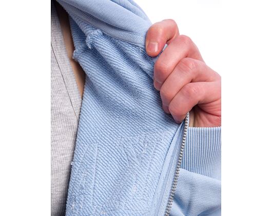 Pullover Karl Kani - College Heavy Crop Zip Hoodie - light blue