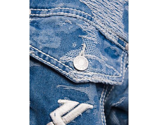 Jacke Karl Kani - Og K Distress Camo Os Denim Jacket - medium blue