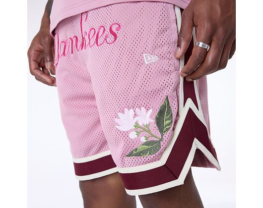Shorts New Era - MLB Floral Mesh - NY Yankees - Pink