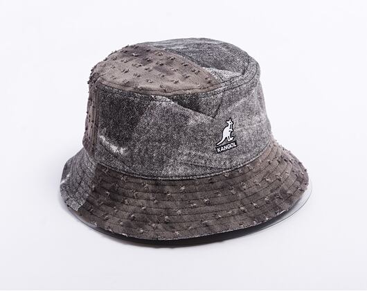 Hut Kangol - Denim Mashup Bucket - Black Trompe L'Oeil