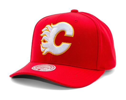 Kappe Mitchell & Ness - Calgary Flames - Team Ground 2.0 Pro Snapback - Red