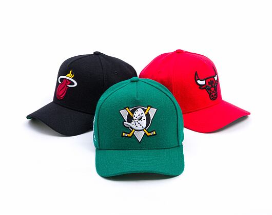 Kappe Mitchell & Ness - Anaheim Ducks - Kicking Wool Pro Strapback Vntg - Teal