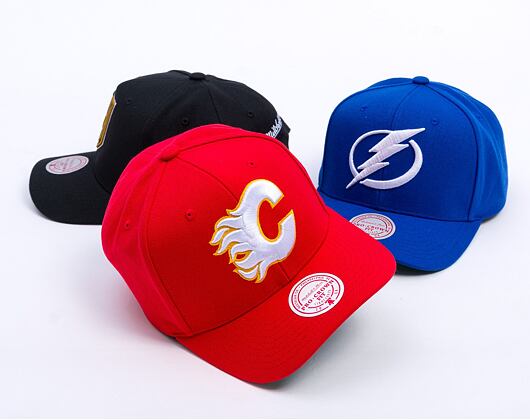 Kappe Mitchell & Ness - Calgary Flames - Team Ground 2.0 Pro Snapback - Red
