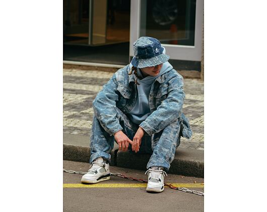 Hose Karl Kani - Og K Distress Camo Five Pocket Denim - medium blue