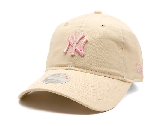 Damen Kappe New Era - MLB Contrast Stitch 9TWENTY - NY Yankees - Cream / Pink