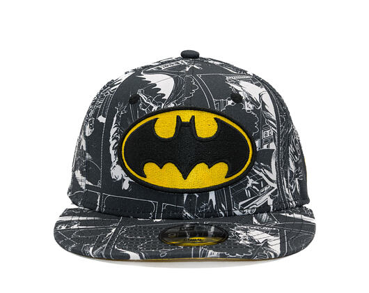 Kinder Kappe New Era - WARNER BROS DC Print 9FIFTY - Batman - Yellow / Black