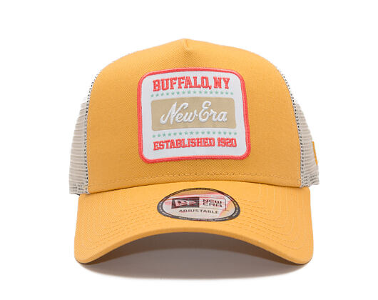 Kappe New Era - Branded Buffalo Patch 9FORTY Trucker - Stone