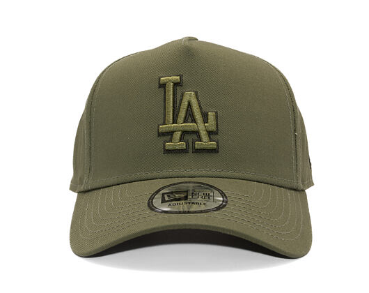 Kappe New Era - MLB Tonal Outline 9FORTY A-Frame - LA Dodgers - New Olive
