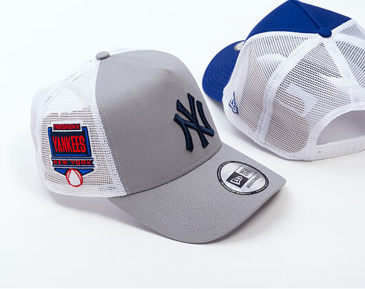 Kappe New Era - MLB Side Patch 9FORTY Trucker - NY Yankees - Grey