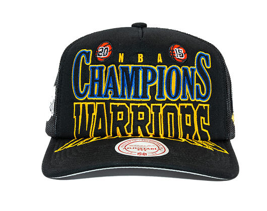 Kappe Mitchell & Ness - NBA Big Champ Trucker - Golden State Warriors - Black