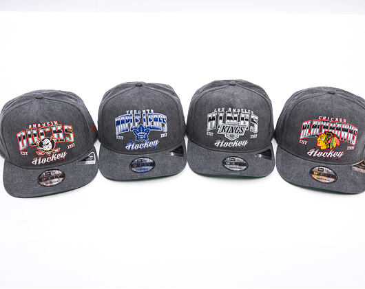 Kappe New Era -  9FIFTY A-Frame NHL Washed - Toronto Maple Leafs - Black