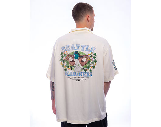 Hemd New Era - MLB Graphic Riviera Shirt - Seattle Mariners - Off White
