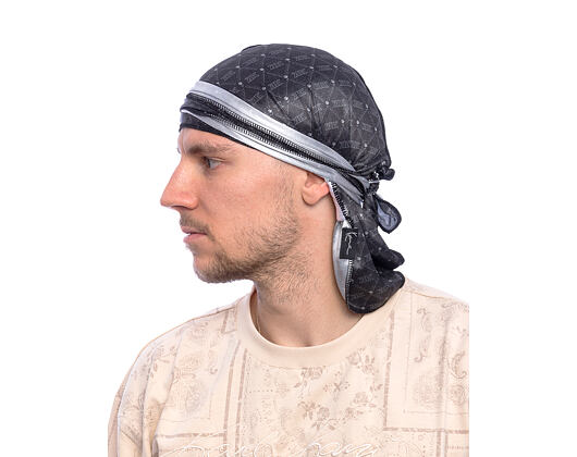 Tuch Karl Kani - Kani Monogram Aop Durag - Black / Grey