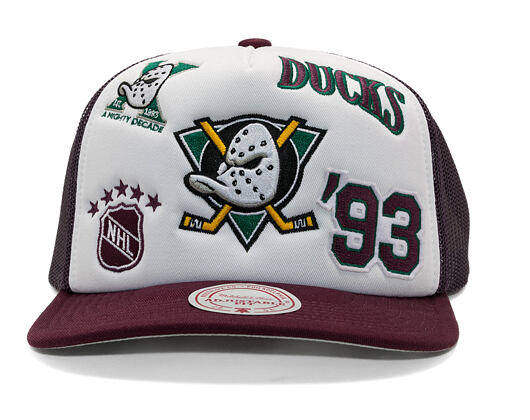 Kappe Mitchell & Ness - Gridlock Trucker Vntg - Anaheim Ducks - White