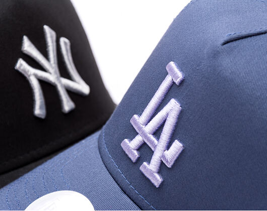 Damen Kappe New Era - MLB League Essential 9FORTY Trucker - LA Dodgers - Muted Indigo / Lavende