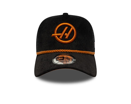 Kappe New Era - F1 Cord 9FORTY Trucker - Haas Formula 1 - Black