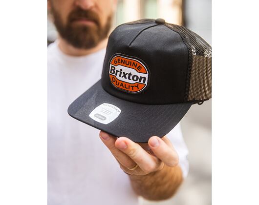Kappe Brixton Keaton MP Trucker Hat - Black/Black