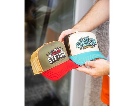 Kappe Stetson - Trucker Cap Soundbox - Turquoise/Beige