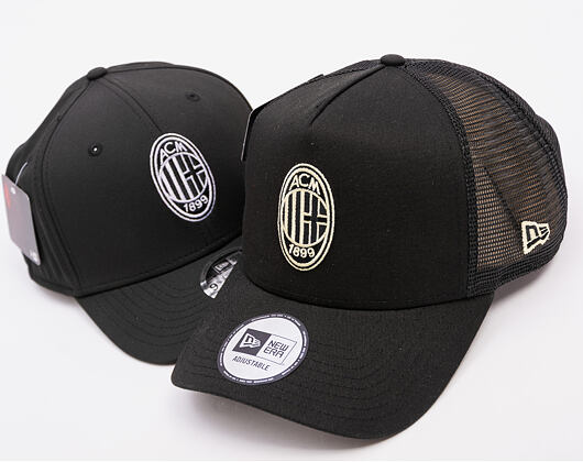 Kappe New Era - Seasonal 9FORTY Trucker - AC Milan - Black