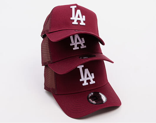 Kinder Kappe New Era - MLB League Essential 9FORTY Trucker - LA Dodgers - Burgundy / White