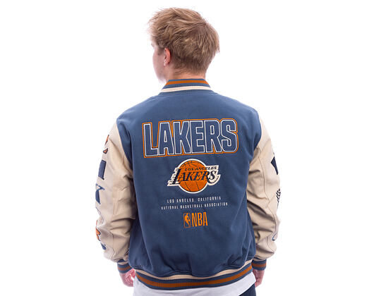 Jacke New Era - NBA Patch Varsity Jacket - LA Lakers - Muted Indigo