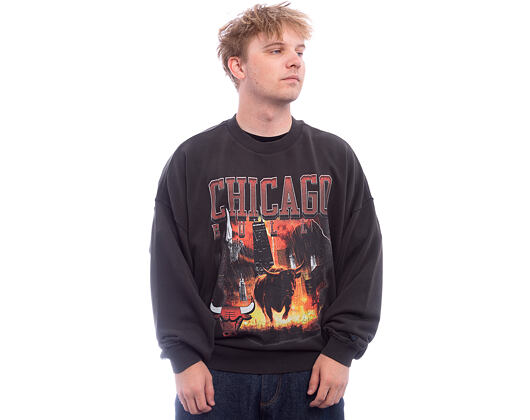 Pullover New Era - NBA Washed Graphic Crewneck - Chicago Bulls - Black