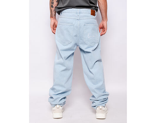 Hose Karl Kani Small Signature Baggy Five Pocket Denim bleached blue
