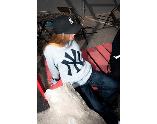Strickpullover New Era - MLB Sweater Knit - NY Yankees - Heather Grey