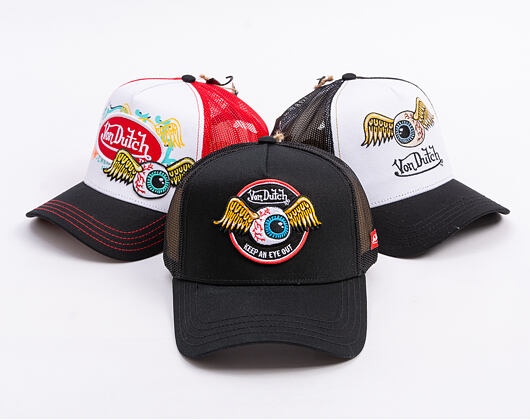 Kappe Von Dutch - Flying Eyeball Keep An Eye Out Trucker - Black