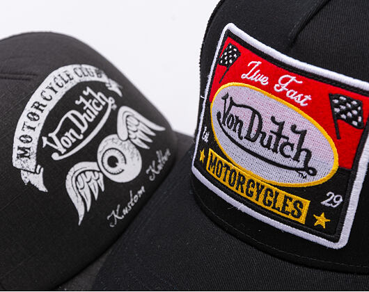 Kappe Von Dutch - Trucker - Live Fast - Schwarz/Schwarz