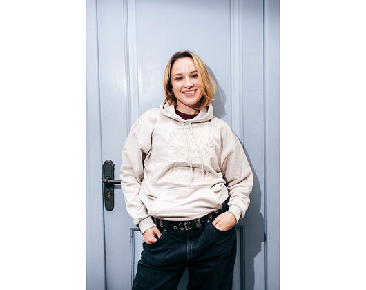 Damen Pullover New Era - Crest Hoodie - Stone