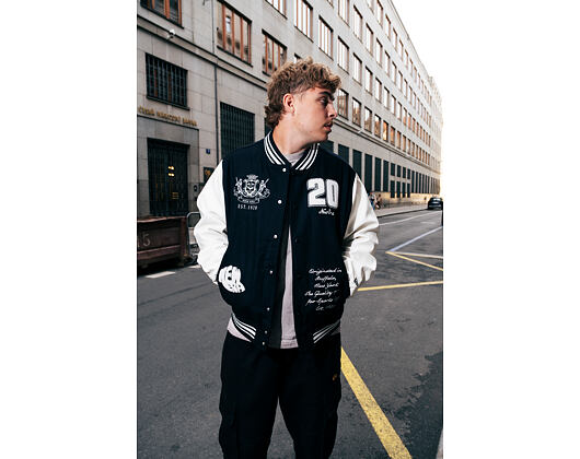 Jacke New Era - Patch Varsity Jacket - Black