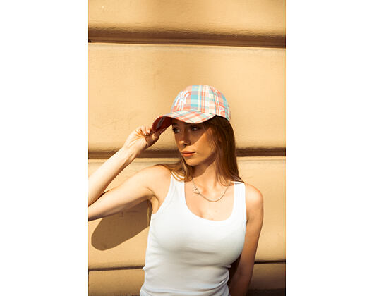 Damen Kappe New Era - MLB Check 9FORTY - NY Yankees - Pink Lift / White