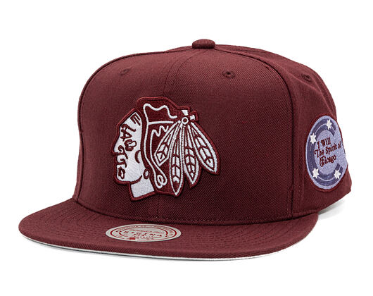 Kappe Mitchell & Ness - NHL Fashion Basic Snapback - Chicago Blackhawks - Dark Purple