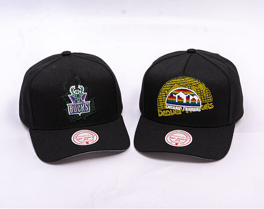 Kappe Mitchell & Ness - NBA Tilted Pro Snapback Hwc - Milwaukee Bucks - Black