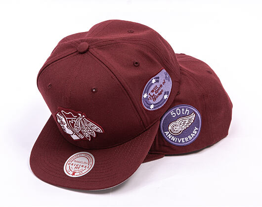 Kappe Mitchell & Ness - NHL Fashion Basic Snapback - Chicago Blackhawks - Dark Purple