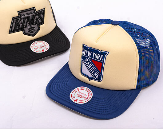 Kappe Mitchell & Ness - NHL Vintage Block Trucker - New York Rangers - Cream