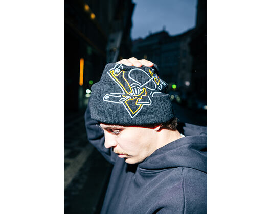 Mütze Mitchell & Ness - NHL Line Light Knit - Pittsburgh Penguins - Black