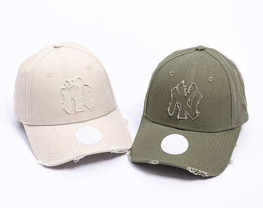 Damen Kappe New Era - MLB Womens Distressed 9FORTY - NY Yankees - Rifle Green