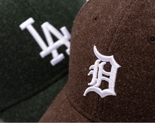 Kappe New Era - MLB Melton Wool 9FORTY - Detroit Tigers - Brown / White