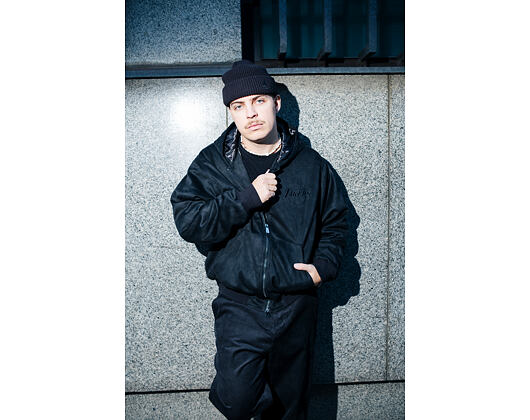 Jacke New Era - NBA Suede Hooded Jacket - LA LAkers - Black