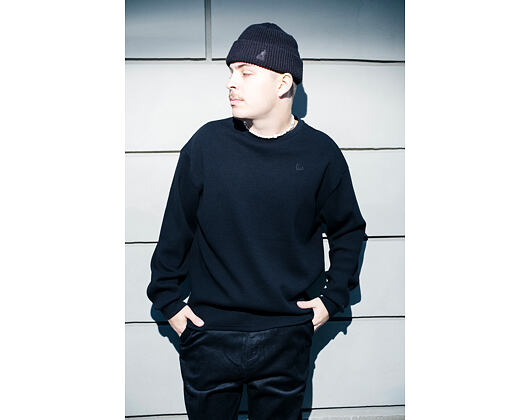 T-Shirt New Era - Branded Longsleeve Waffle Tee - Black