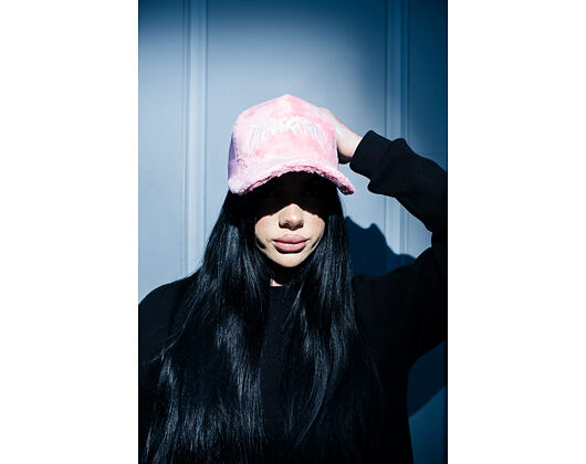 Kappe Reflection Luxury Fuzzy Trucker - Koralle Pink / Weiß