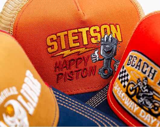 Kappe Stetson - Trucker Cap Piston - Navy/Burned Orange